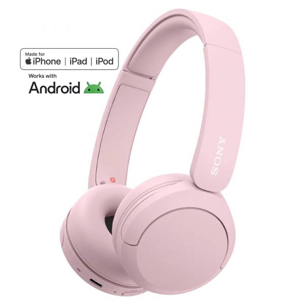 Sony CH520 Wireless Over-Ear Headphones, Pink