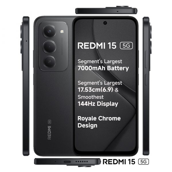 Xiaomi Redmi 15 5G 256GB 8GB RAM Midnight Black