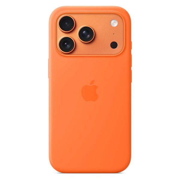 iPhone 17 Pro Silicone Case with MagSafe – Orange