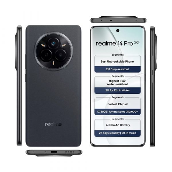 Realme 14 Pro 5G 256GB 12GB RAM - Suede Grey